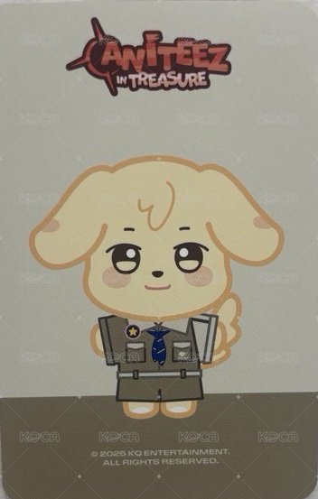 ANITEEZ IN TREASURE 周邊卡 SCOUTING UNIFORM OUTFIT 背面