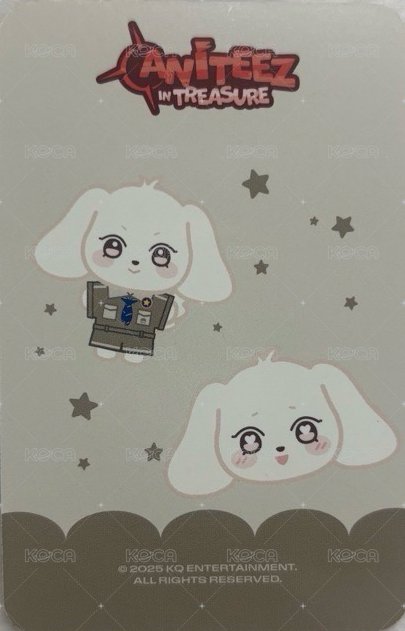 ANITEEZ IN TREASURE 周邊卡 STICON 背面