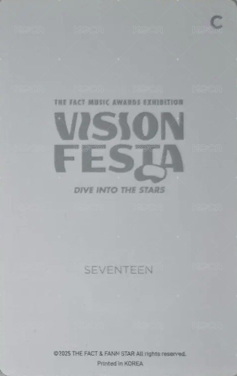 VISION FESTA 入場卡 / 場限卡  背面