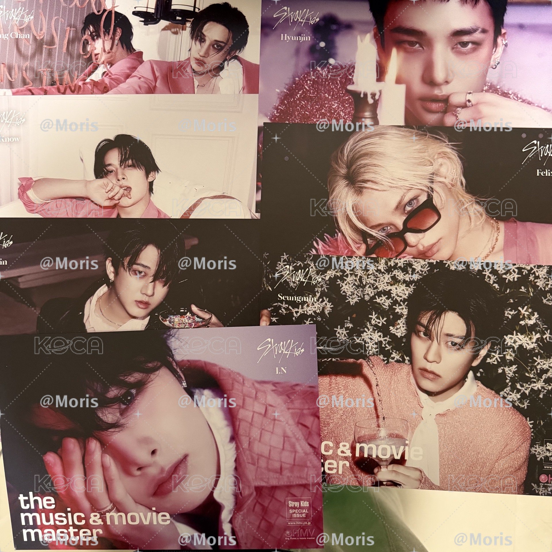 （七張合售）Stray kids Do it 日本 HMV 宣傳小海報