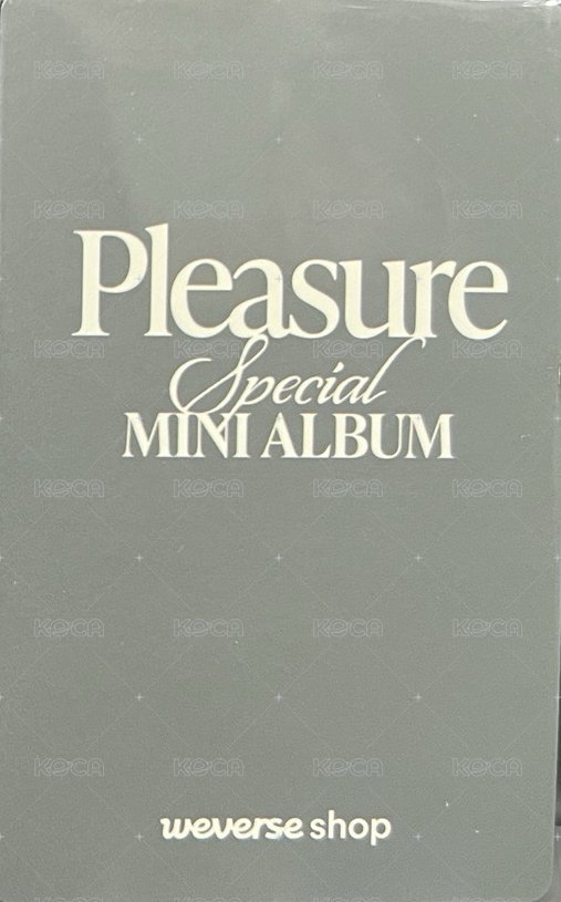 PLEASURE wvs 單封預購 特典卡  背面
