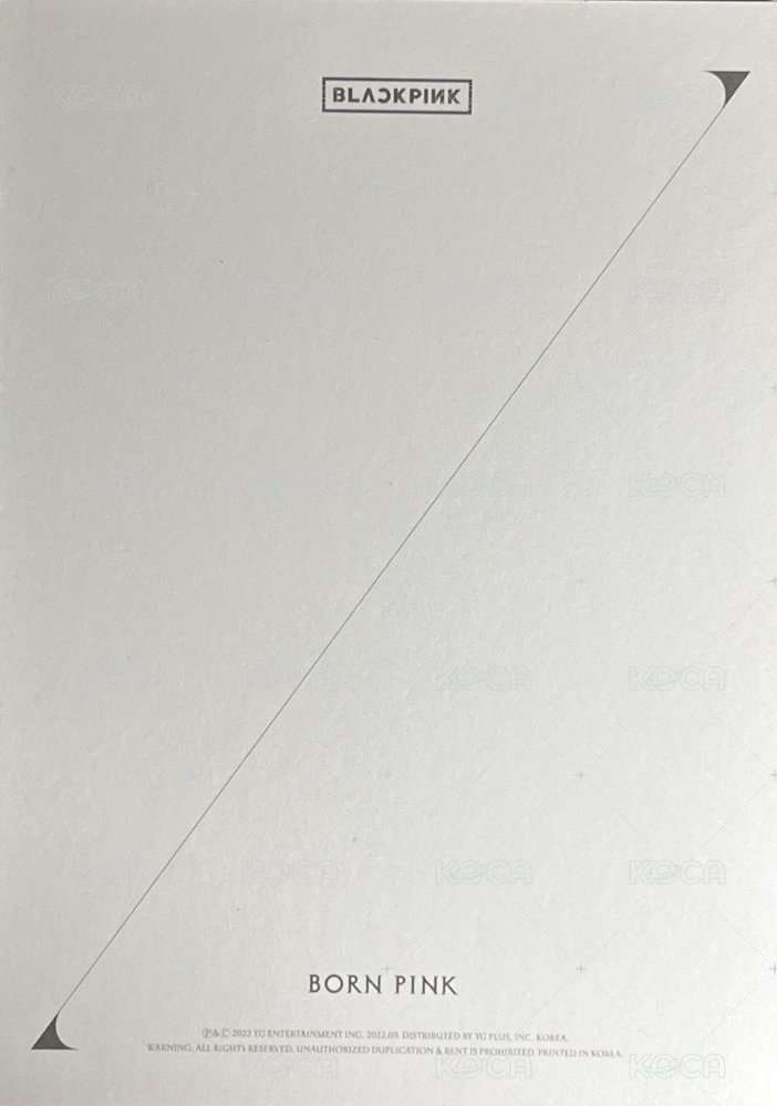 BORN PINK 明信片 Jisoo明信片 背面