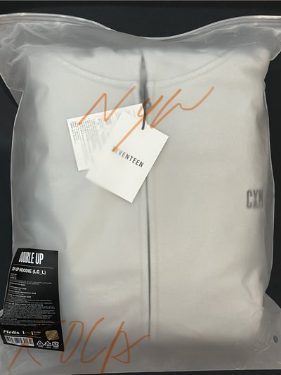 CXM DOUBLE UP 灰色連帽外套 L