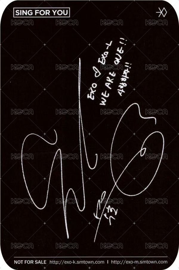 SING FOR YOU 專輯卡  背面