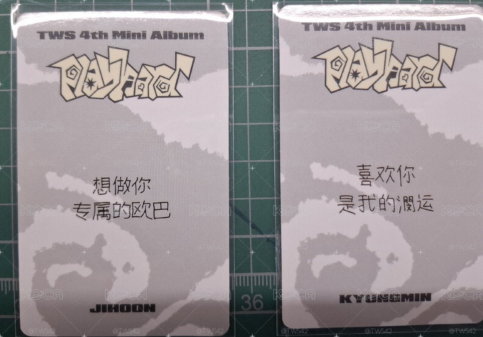 mini4yzy1.0特典卡 中文卡背 炅潣志薰