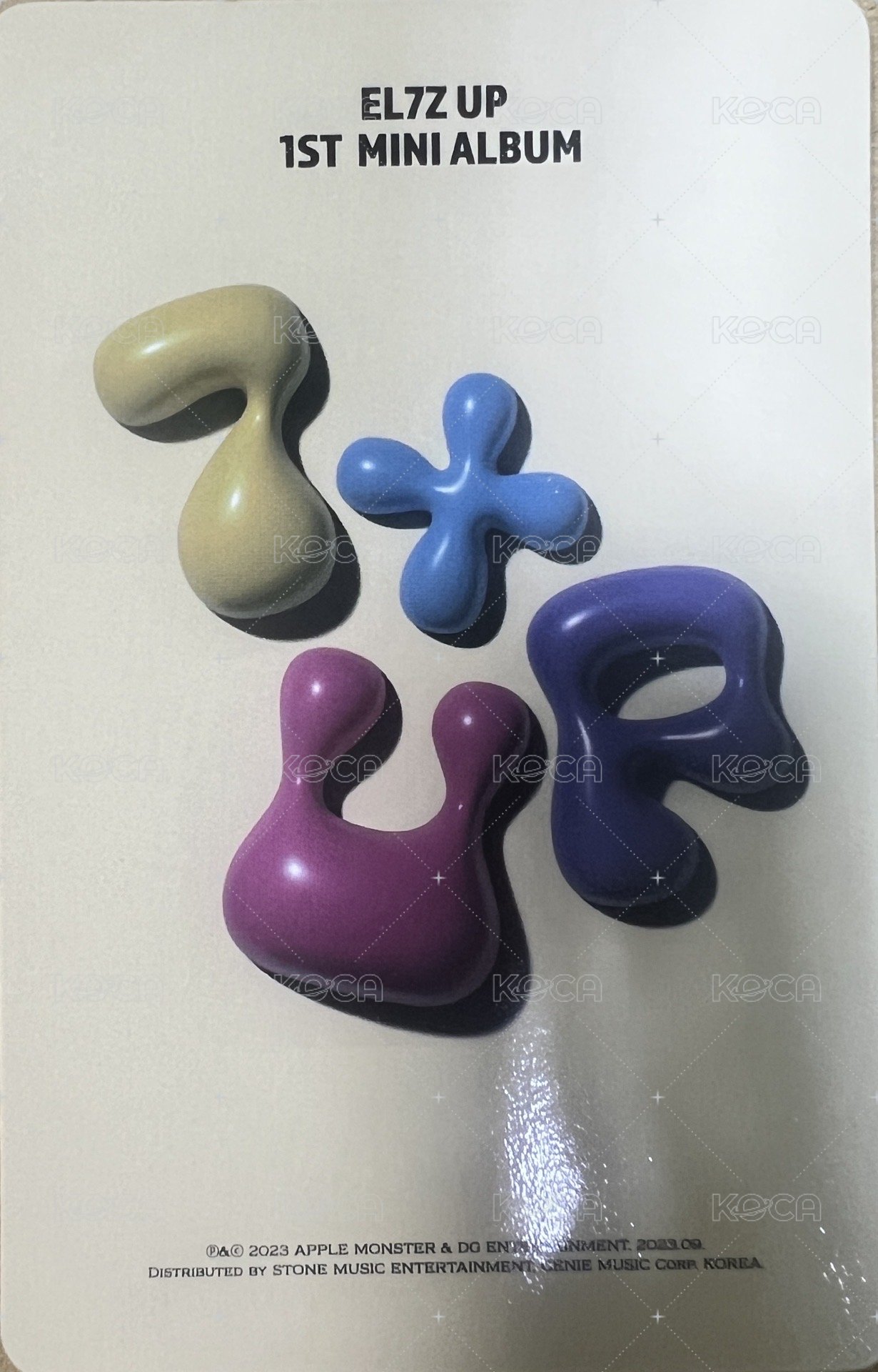 1st mini album [7+UP] Puzzle ver. 專輯卡  背面