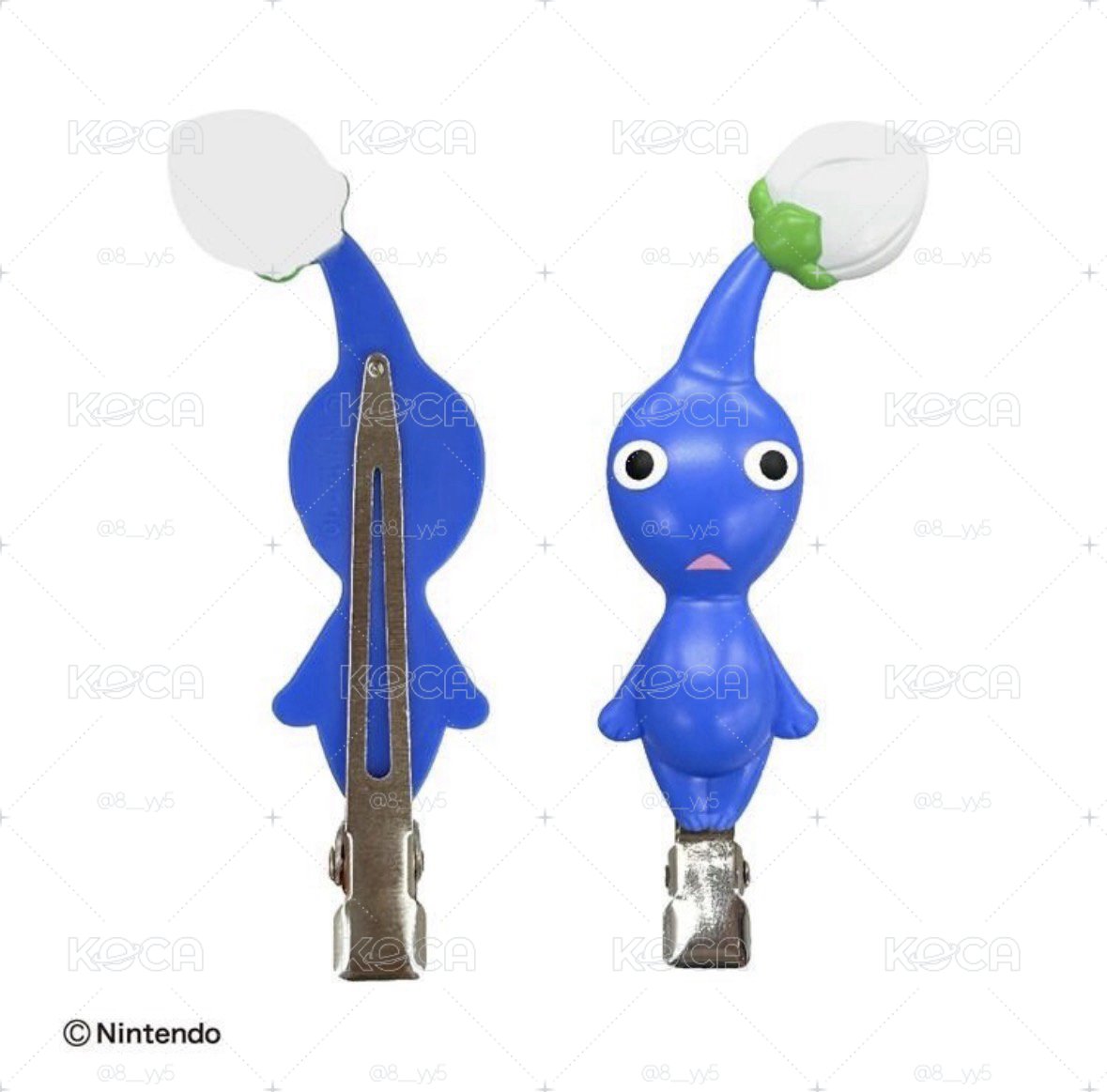全新藍色皮克敏髮夾