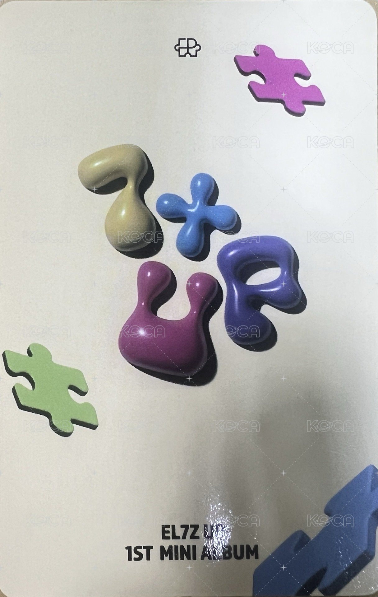 1st mini album [7+UP] Puzzle ver. 專輯卡  背面