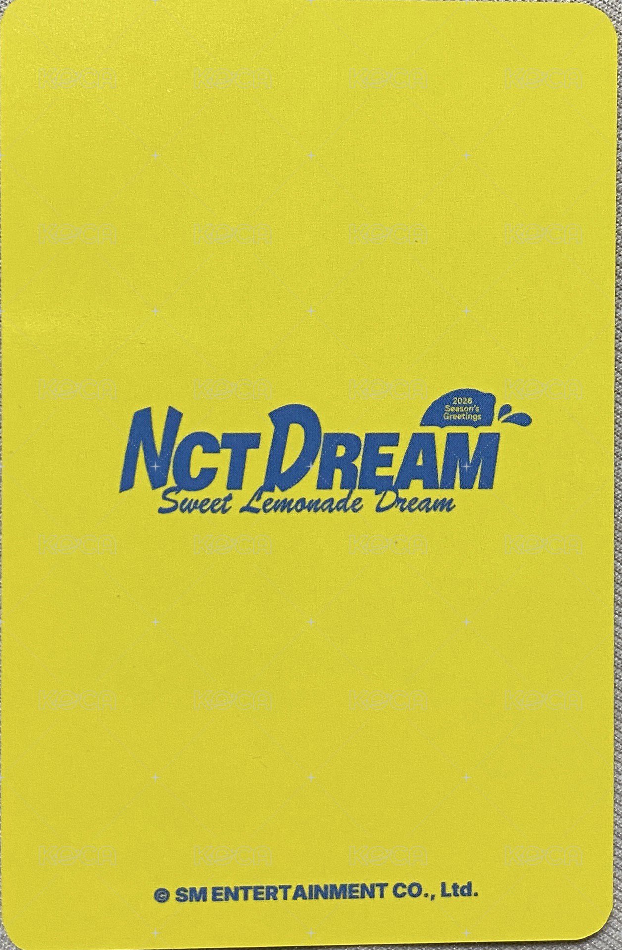 2026 年曆 B 隨機卡  背面