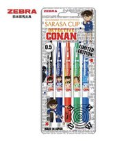 筆 ZEBRA限量名偵探柯南鋼珠筆0.5五色組