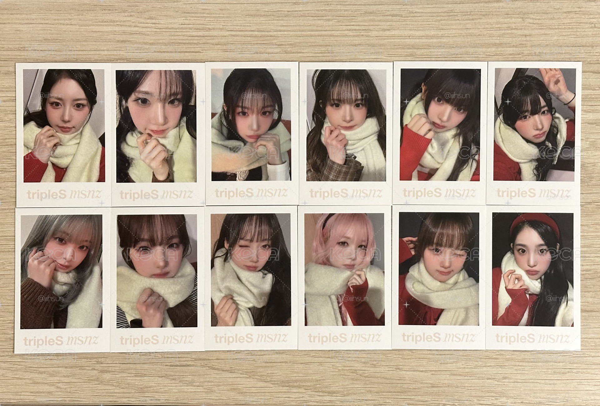tripleS msnz EL260208情人節場 線上簽售特典 當日服裝圍巾ver