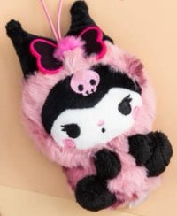 毛皮頭套造型絨毛吊飾 吊娃 