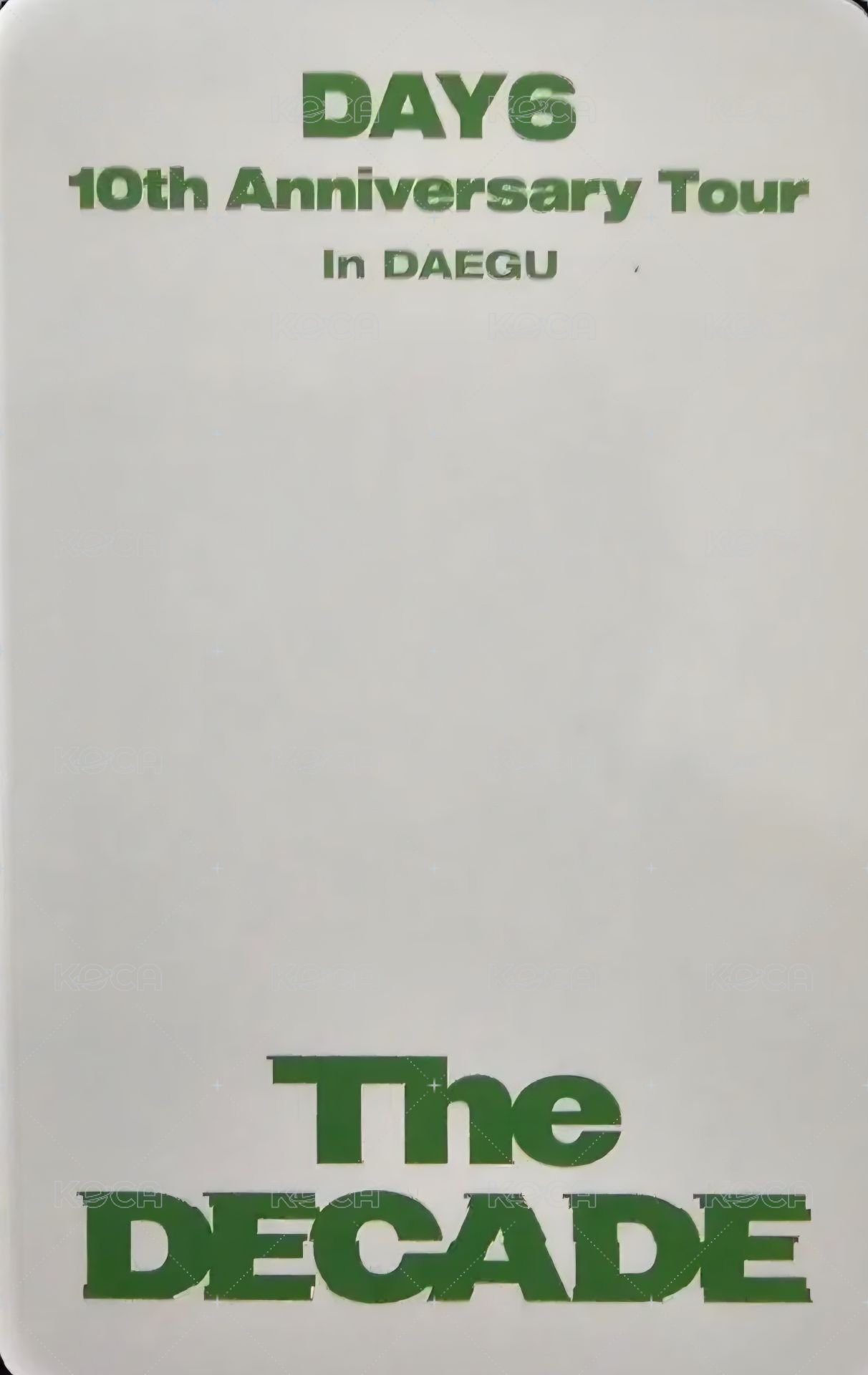 10週年 地方場 大邱Day2 入場卡 / 場限卡  背面