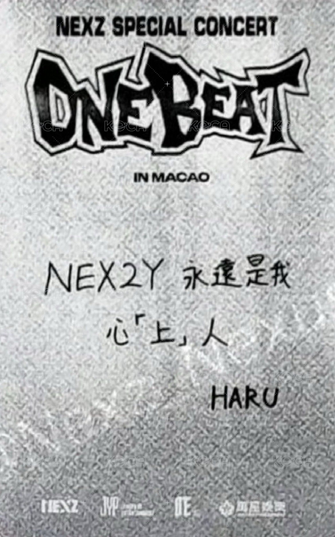 ONE BEAT 澳門場 入場卡 / 場限卡  背面