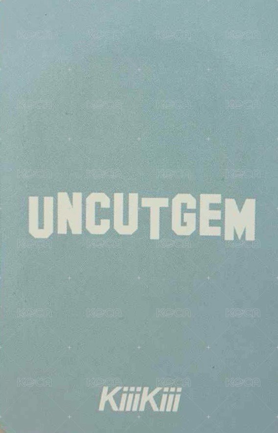 UNCUT GEM 打歌卡 BTG 2.0 背面