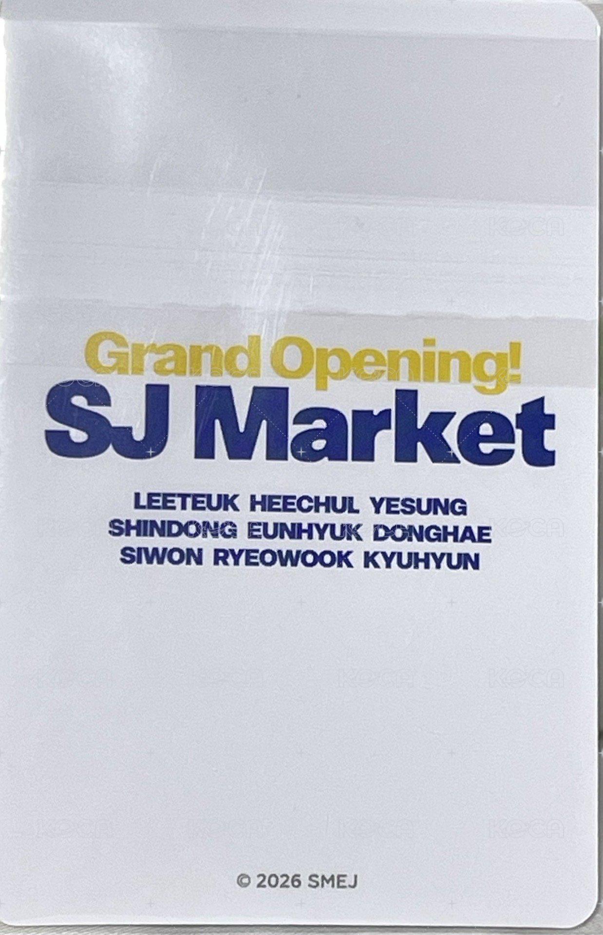 SJ MARKET sm jp 2026 周邊卡 蛋糕卡 背面