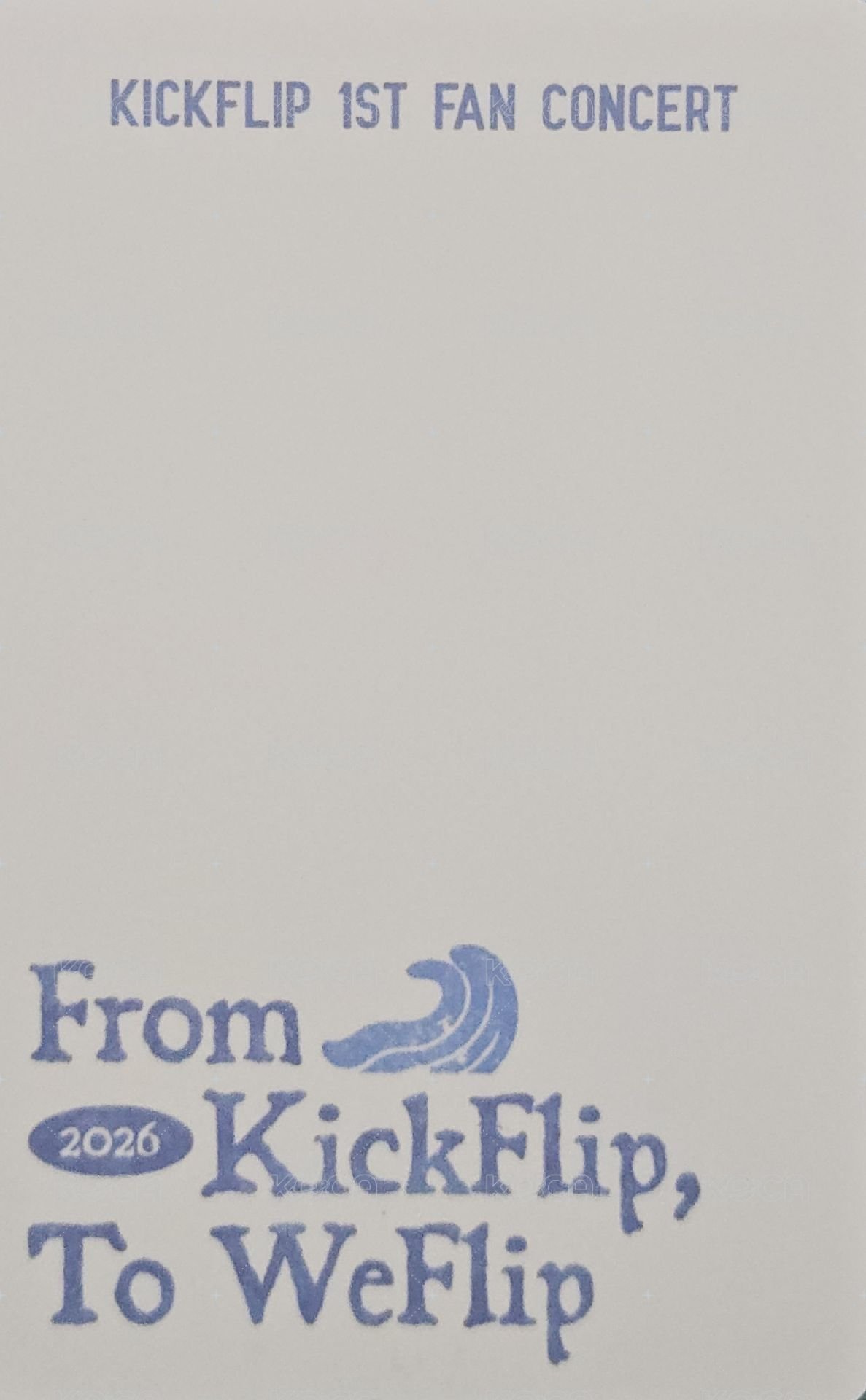 1st FC 首爾 入場卡 / 場限卡 DAY2 背面