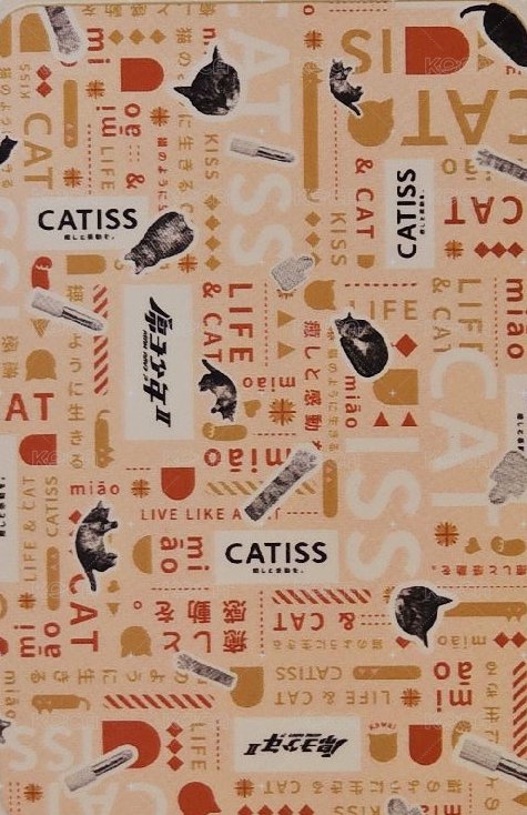 原子少年2時期 代言卡 貓咪卡 背面