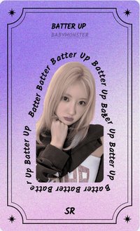 BABYMONSTER 新年歌詞卡 QQ音樂 SR 遊戲卡 