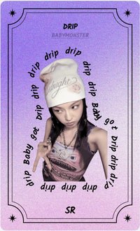 BABYMONSTER 新年歌詞卡 QQ音樂 SR 遊戲卡 