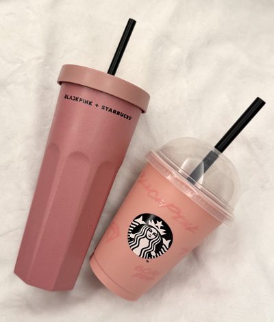 JISOO同款 星巴克冷水杯