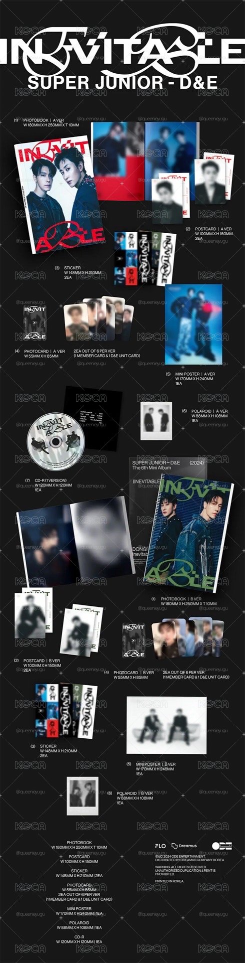 默認廠損 SUPER JUNIOR D&E 6th mini album INEVITABLE 售全專