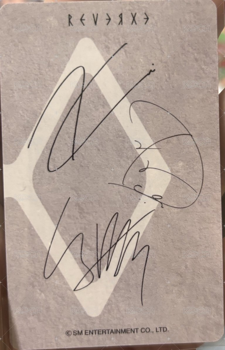 Reverxe 小芒 預售特典 特典卡  背面