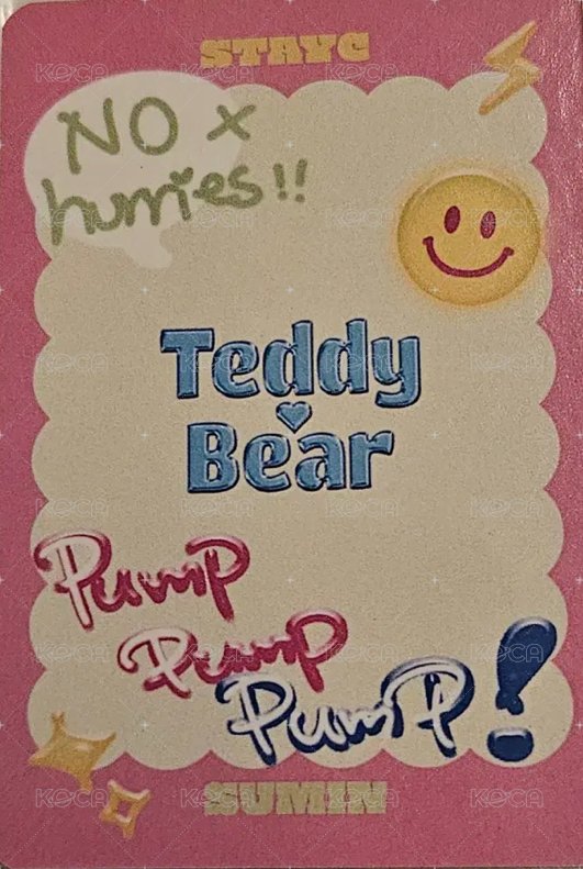 泰迪熊 日版 快閃 滿額卡  背面