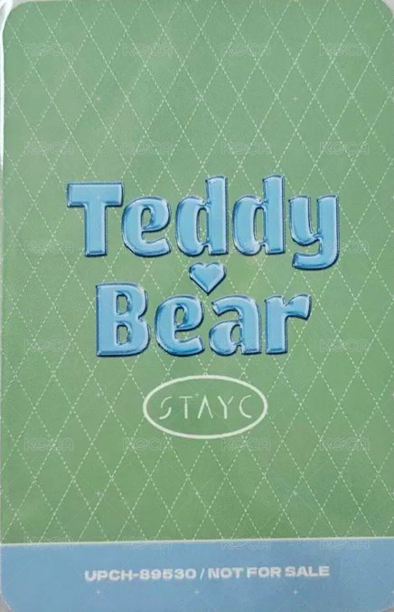 泰迪熊 日版 通常盤 專輯卡  背面