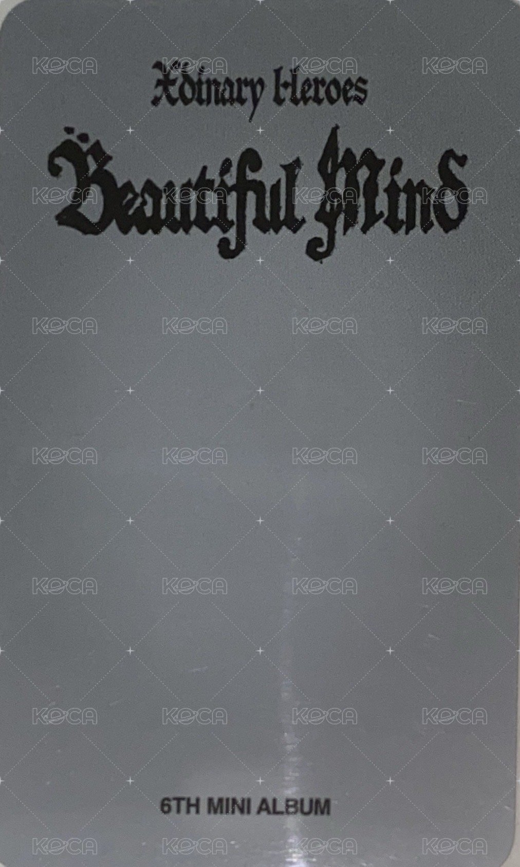 Beautiful Mind 專輯卡  背面