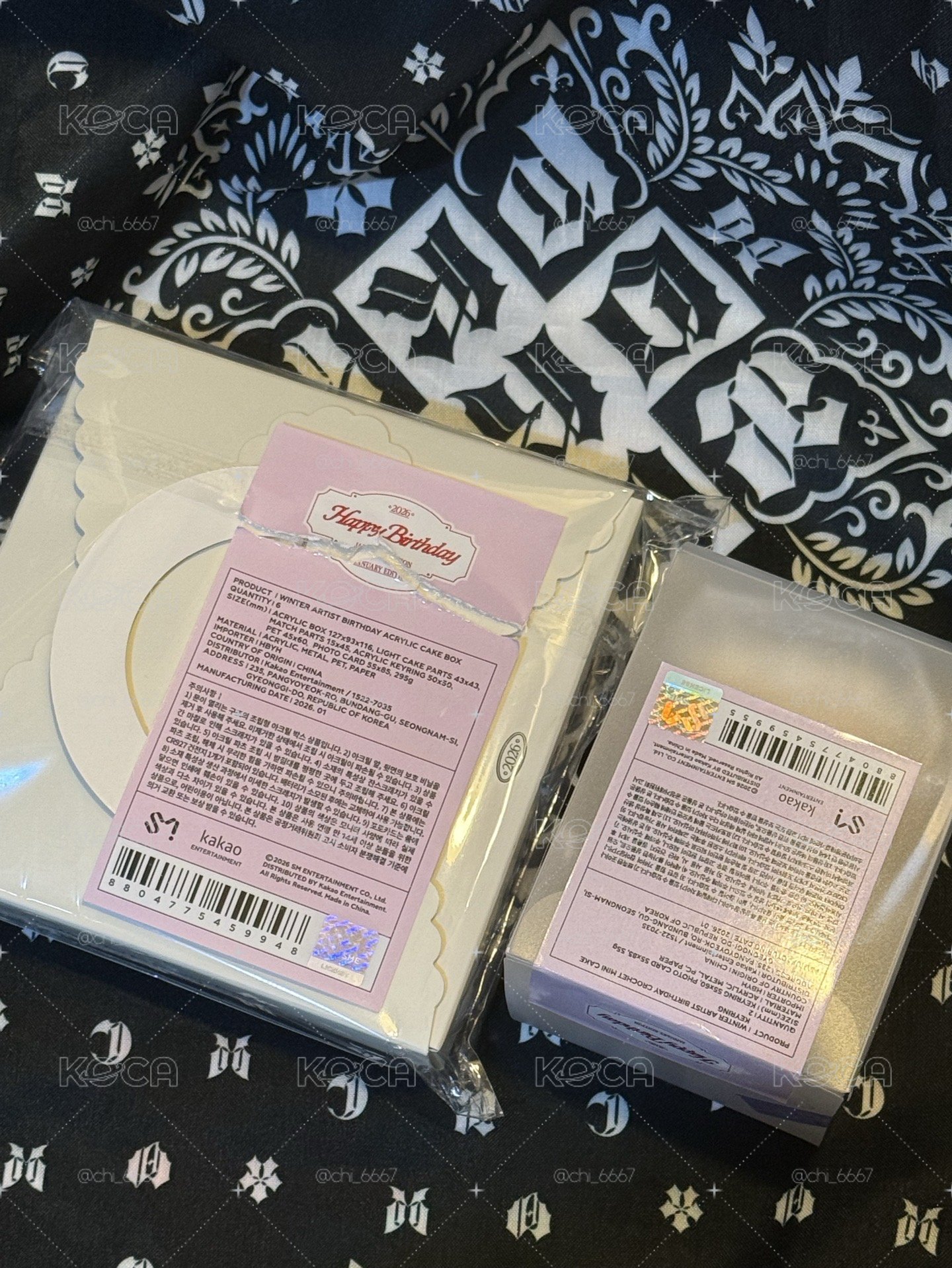 26年生日冬壓克力盒+蛋糕吊飾 無小卡