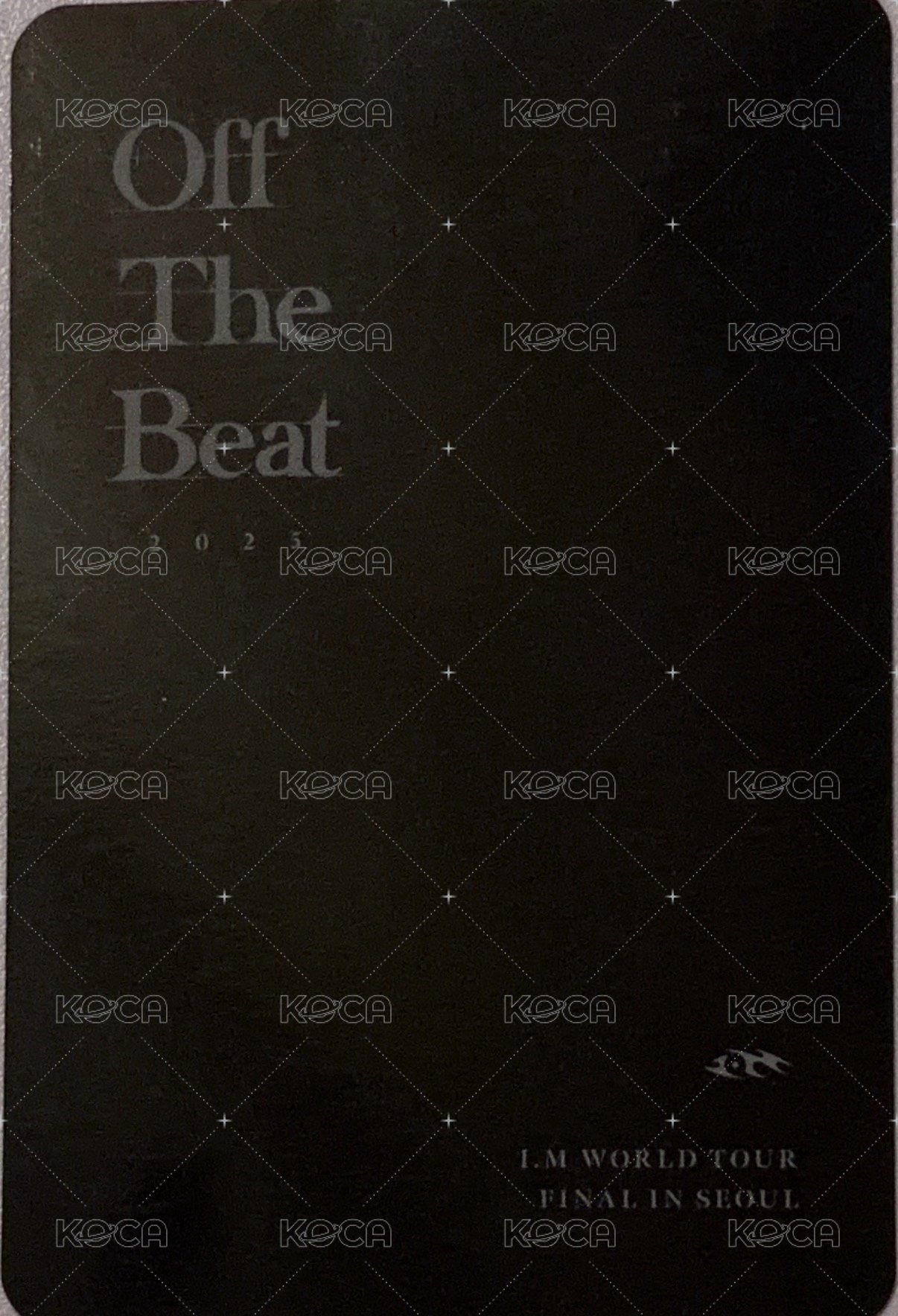 世巡首爾最終場 索尼 演唱會 DVD / CD 卡 I.M WORLD TOUR FINAL IN SEOUL DVD 小卡 背面