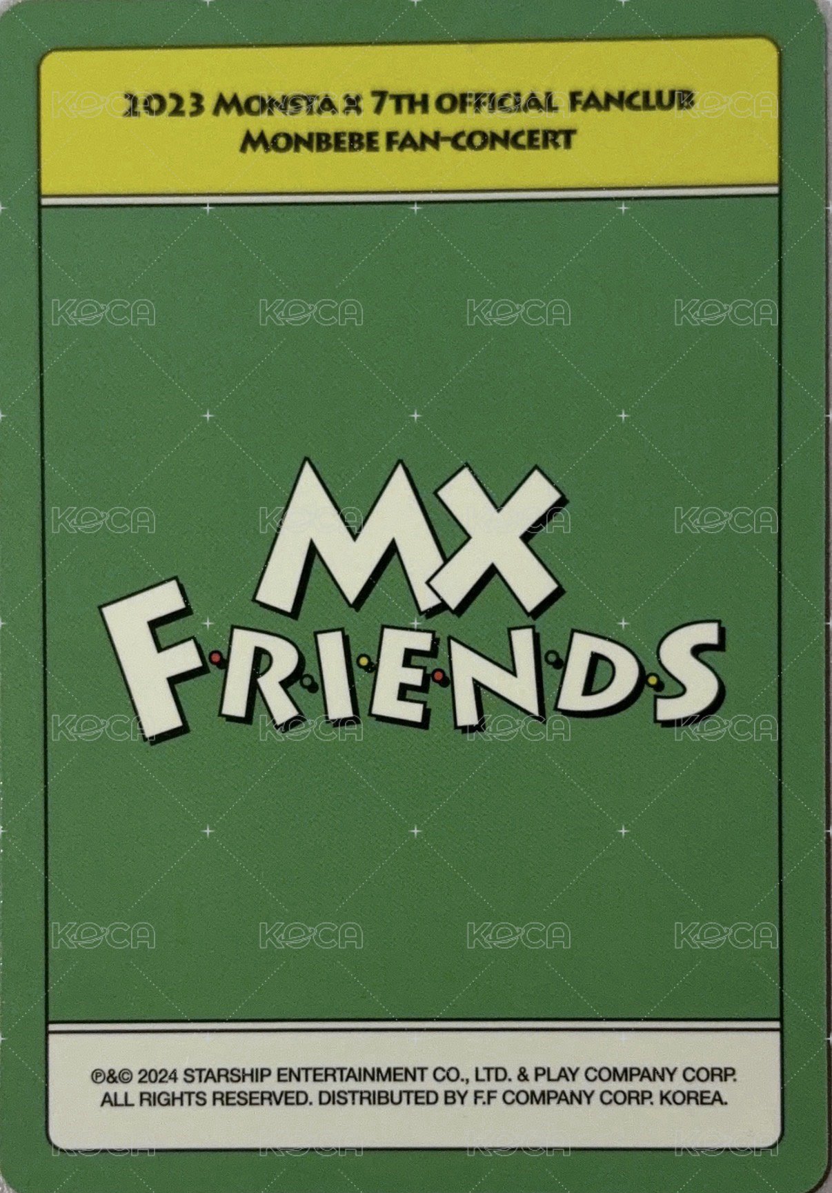 7期FC DVD 演唱會 DVD / CD 卡  背面