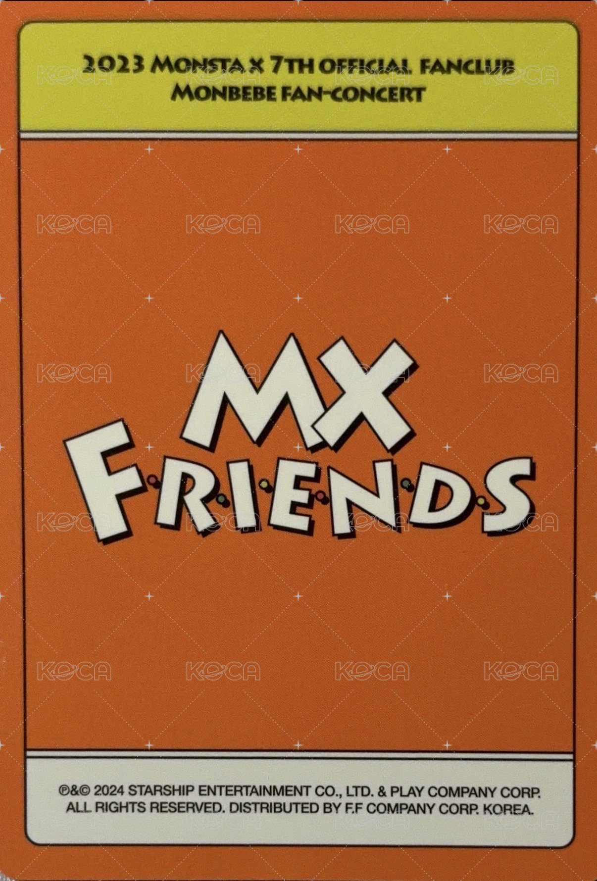 7期FC 演唱會 DVD / CD 卡 KIHNO Kit 小卡 背面