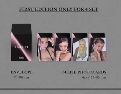 【預購3/20到貨】BLACKPINK DEADLINE 灰版單封預售禮 一套4卡不拆