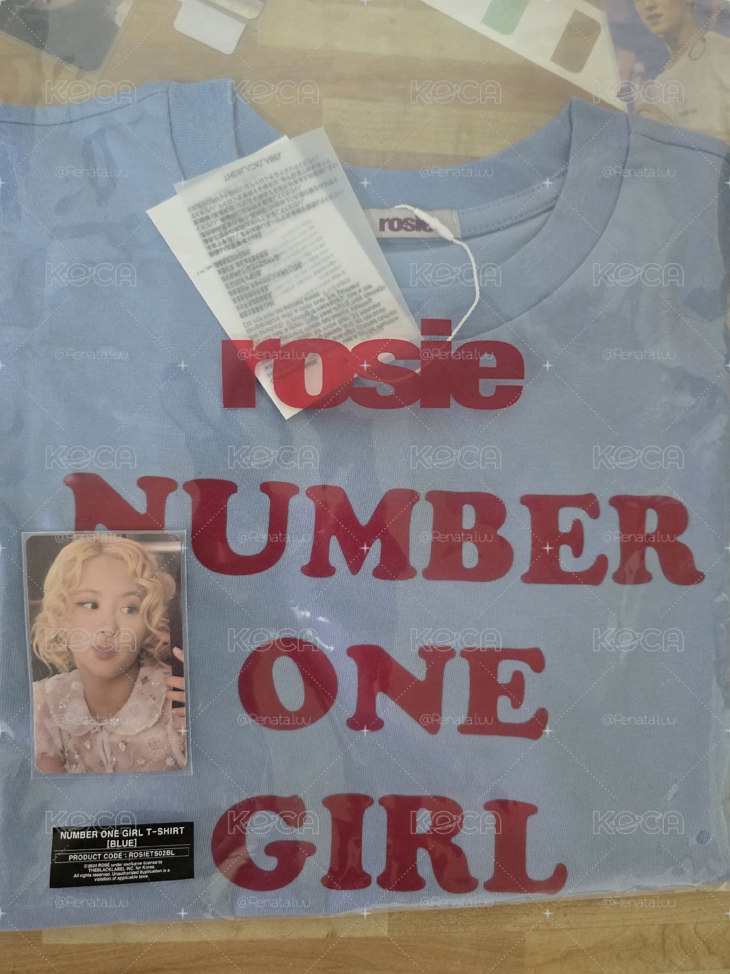 Rosie APT.相關系列-2nd 滿額卡鑰匙圈套組，number one Girl T恤