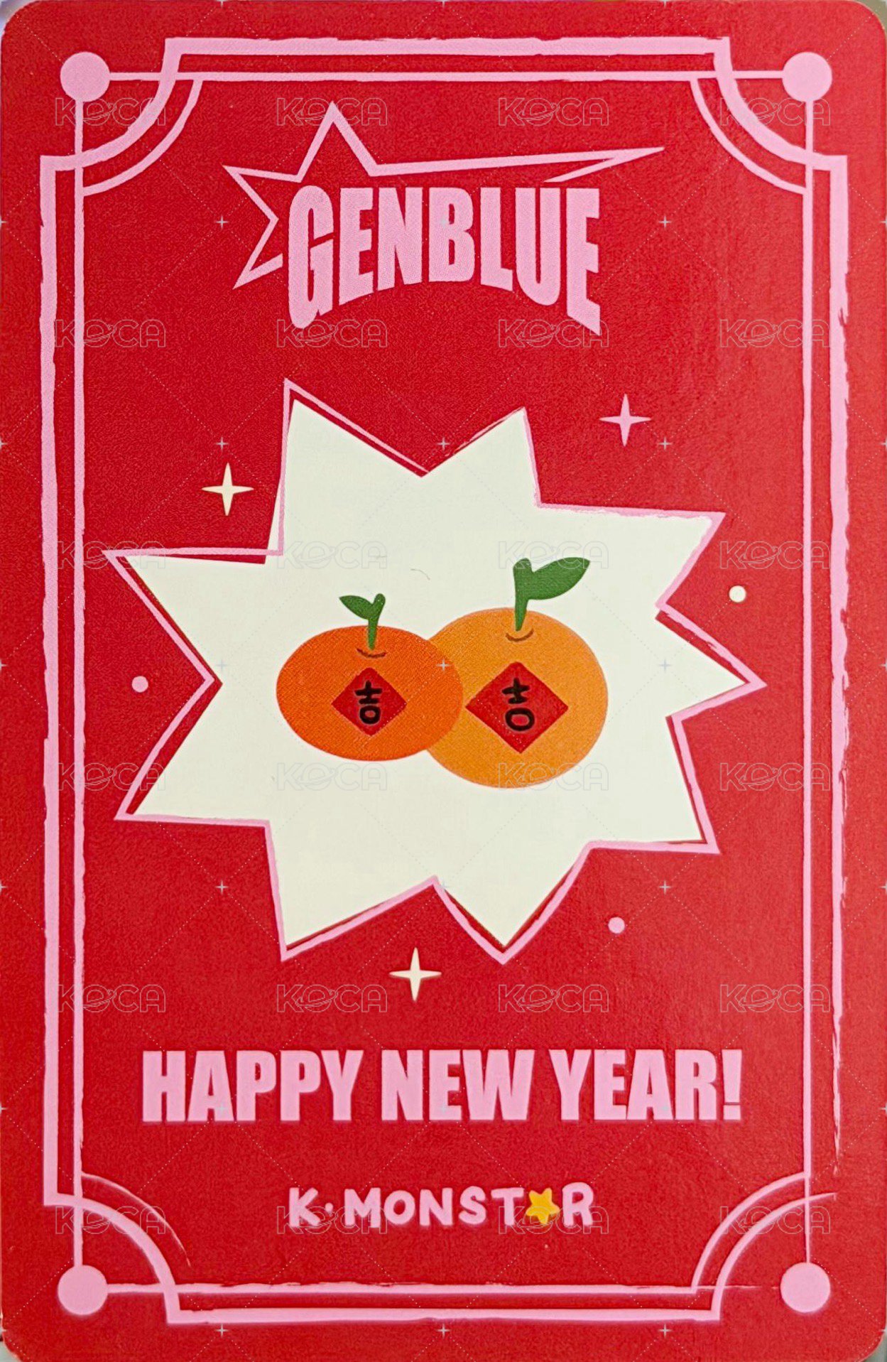 MIRROR km 2.0 線下 簽售卡 暖暖包 ver. 背面