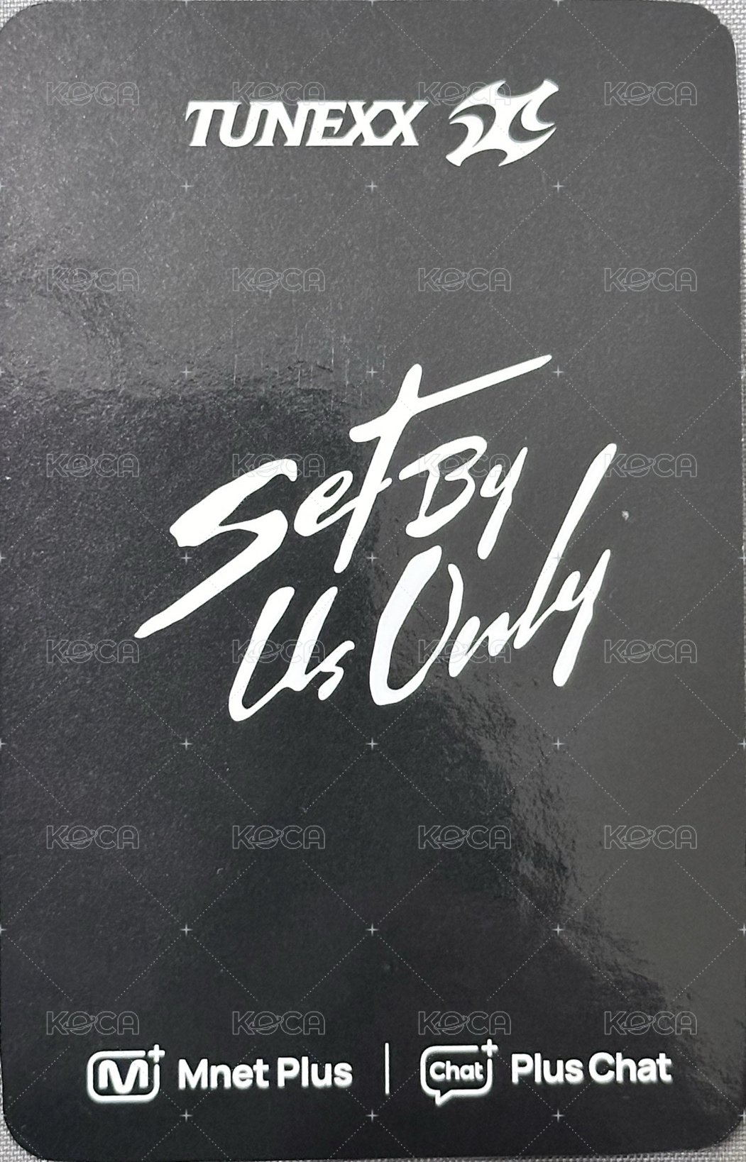 SET BY US ONLY mnet showcase kuji D賞 周邊卡  背面