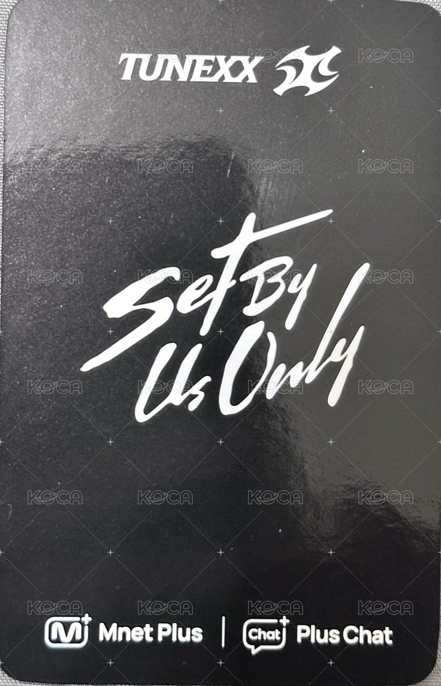 SET BY US ONLY mnet showcase kuji D賞 周邊卡  背面