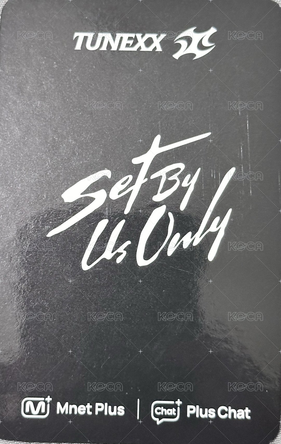 SET BY US ONLY mnet showcase kuji D賞 周邊卡  背面