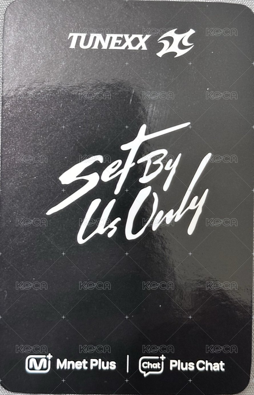 SET BY US ONLY mnet showcase kuji D賞 周邊卡  背面