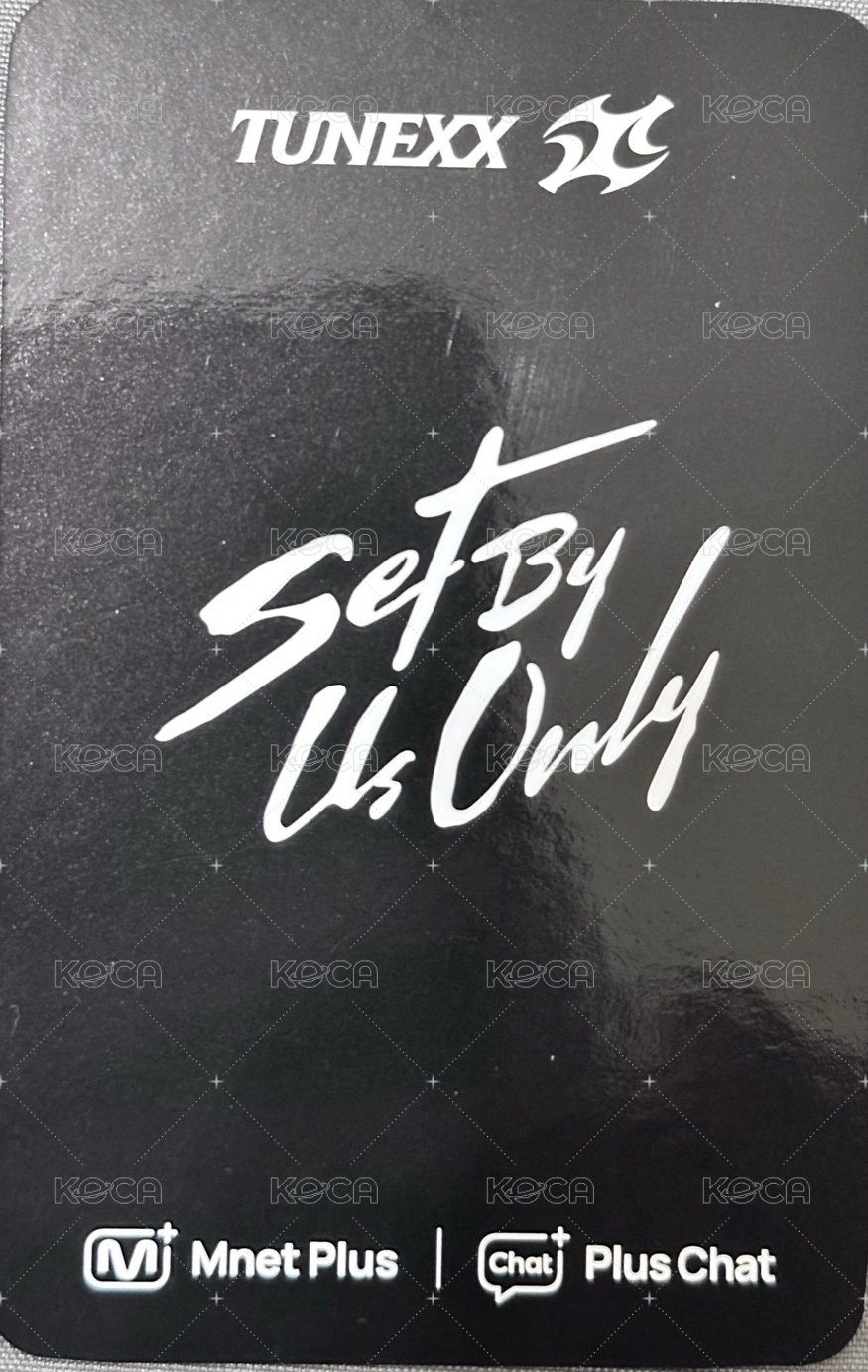 SET BY US ONLY mnet showcase kuji D賞 周邊卡  背面