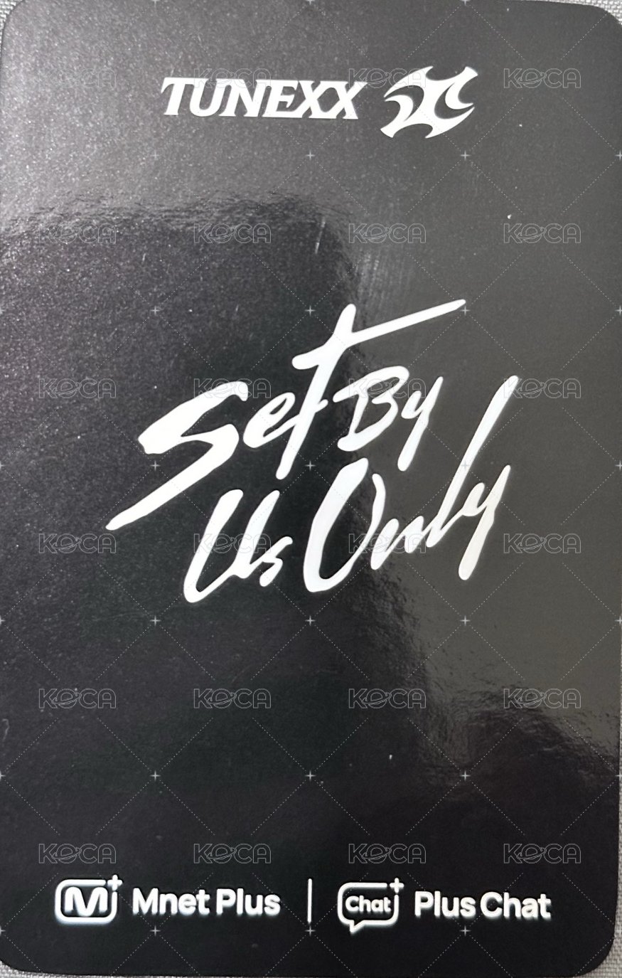SET BY US ONLY mnet showcase kuji D賞 周邊卡  背面