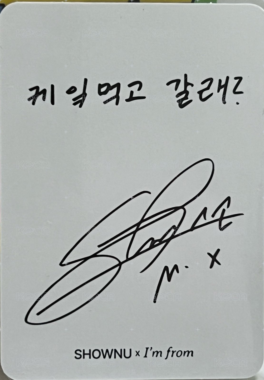 I’m from × SHOWNU 滿額卡  背面