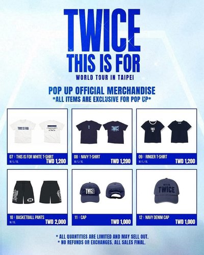 TWICE this is for 台北快閃店 07 白色 T-Shirt 尺寸M