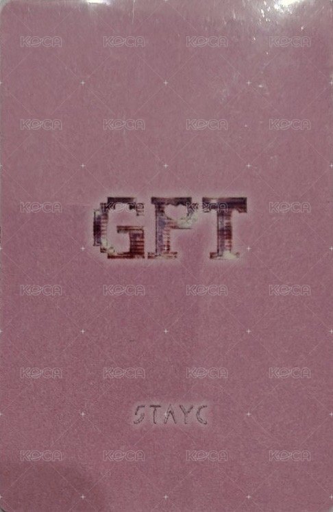 GPT 抽選卡  背面