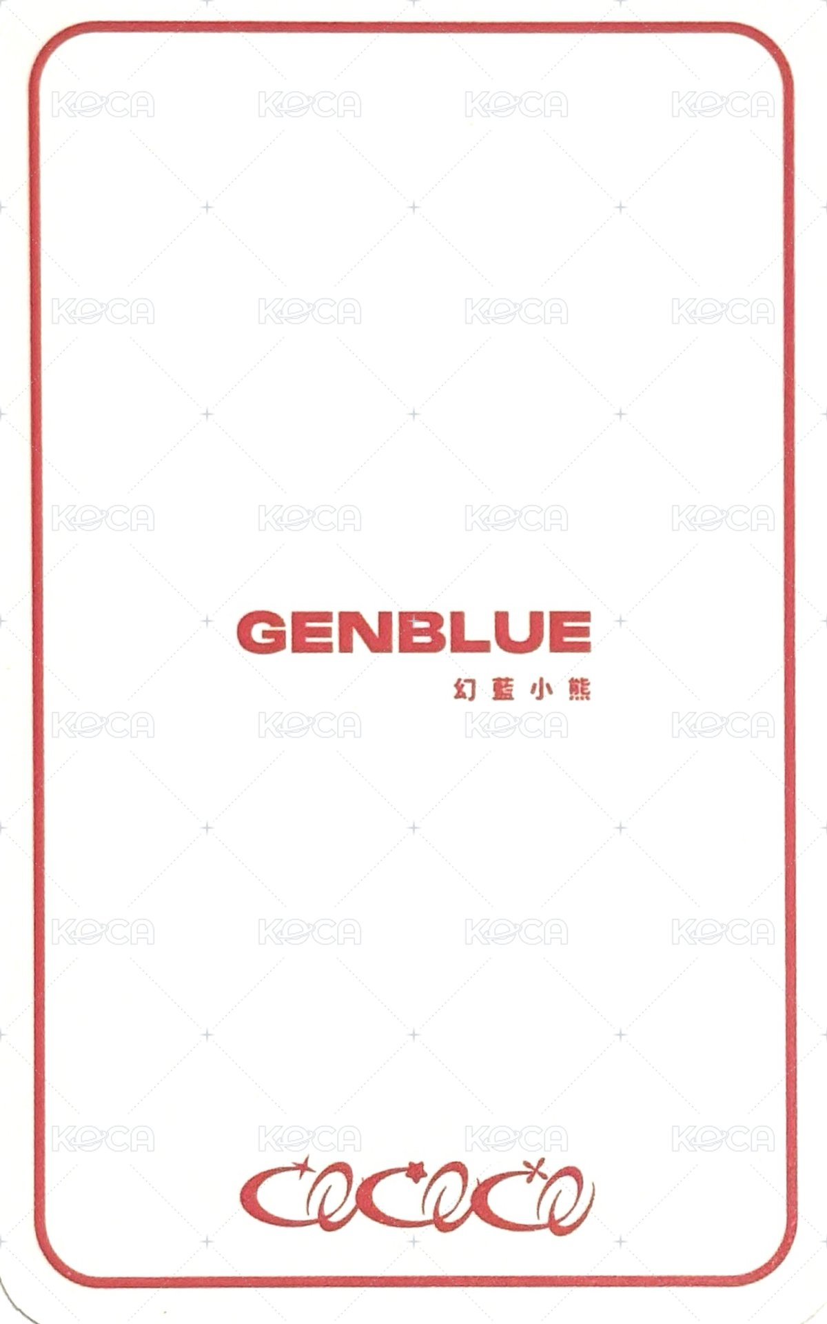 COCOCO 專輯卡  背面