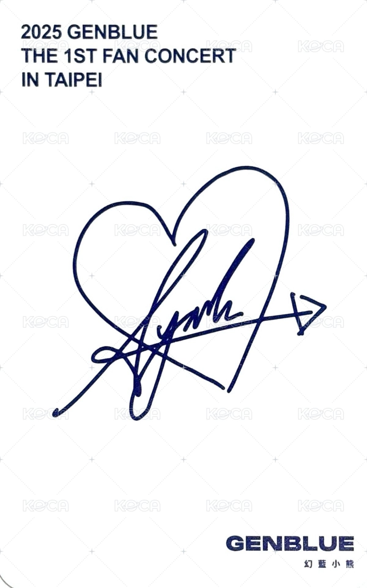 2025 1ST FAN CON 周邊卡 手燈卡 背面