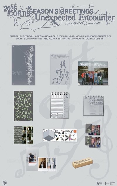 Cortis 年曆 （已拆無QR積木）+WVS特典小卡+紙膠帶