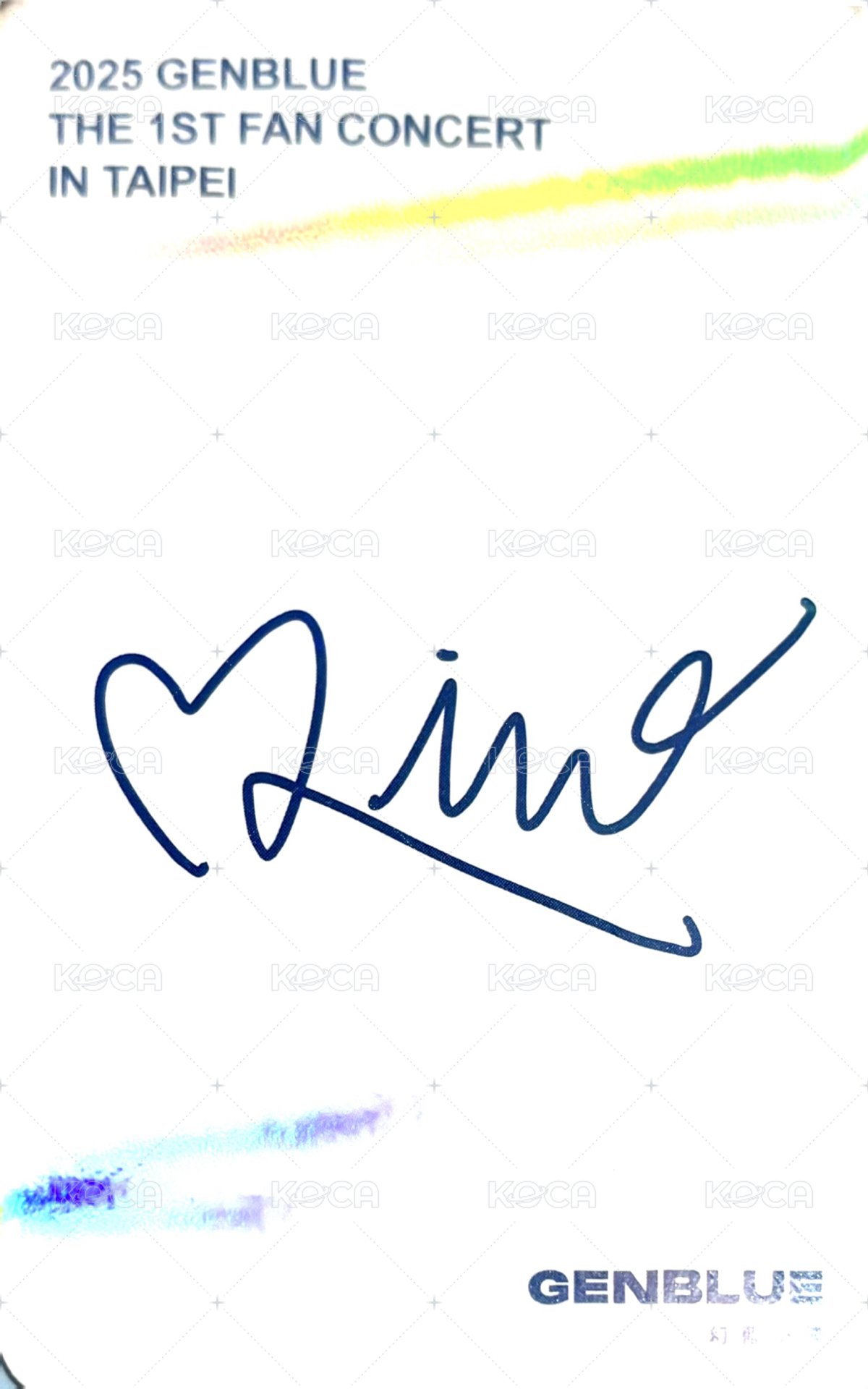 2025 1ST FAN CON 入場卡 / 場限卡 A區閃卡 背面